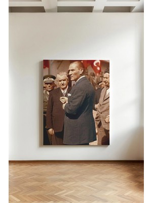 Kanvaspera M. Kemal Atatürk Manşet Düzeltmesi - Kanvas Tablo