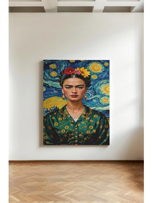 Kanvaspera Frida Kahlo - Kanvas Tablo - Estetik ve Sembolik Kadın Temalı Duvar Dekorasyonu
