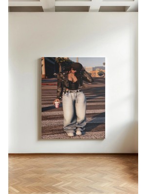 Kanvaspera Gta Serisi Oyun Afişi - Tablo Grand Theft Auto V, Vice City, San Andreas