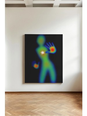 Kanvaspera Tersine Işık Kadın - Kanvas Tablo