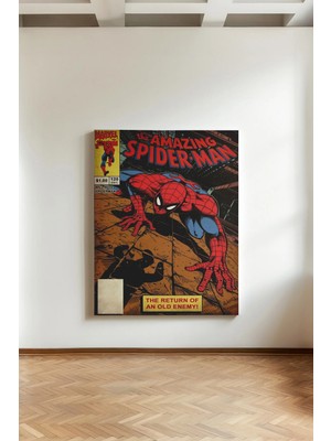 Kanvaspera Spider-Man Örümcek Adam - Kanvas Tablo - Klasik Marvel Çizgi Roman Koleksiyonu