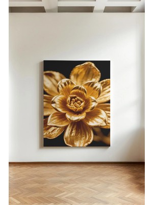 Kanvaspera Altın Sarısı Çiçek - Kanvas Tablo