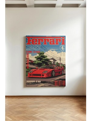 Kanvaspera Ferrari Süper Araba - Kanvas Tablo