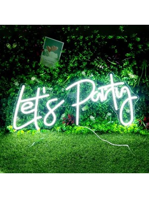 Let's Party Yazılı Neon LED Midastech