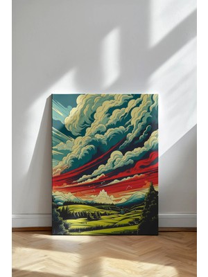 Kanvaspera Gelecekçi Doğa Peyzajı - Kanvas Tablo