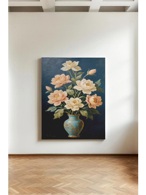 Kanvaspera Kap ve Çiçek - Süsleyici Kanvas Tablo