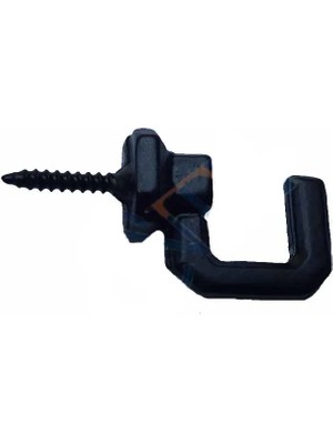 Vidalı Kanca, Askı Büyük - 15X23MM, Siyah - 100 Adet Midastech