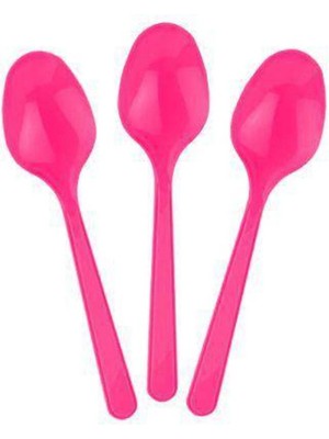 Parti Show Fuşya Plastik Kaşık Lüks (25 Adet)