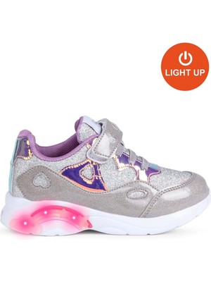 Buckhead Diana Kız Çocuk Işıklı Spor Ayakkabı - Gümüş BUCK4348-004