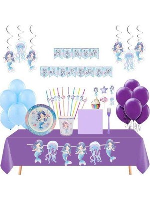 Parti Show Deniz Kızı Little 16 Kişilik Full Parti Seti