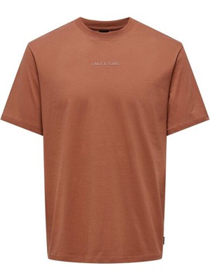 Only & Sons Onslevi % 100 Pamuk Relaxed Fit Bisiklet Yaka Logolu T Shirt Erkek T Shirt 22028147