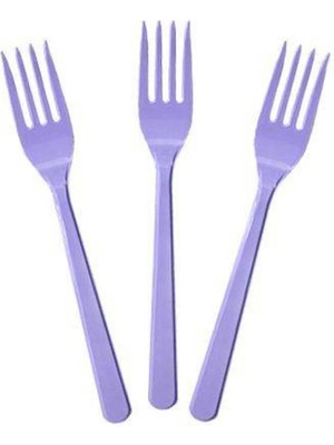 Parti Show Lila Plastik Çatal Lüks (25 Adet)