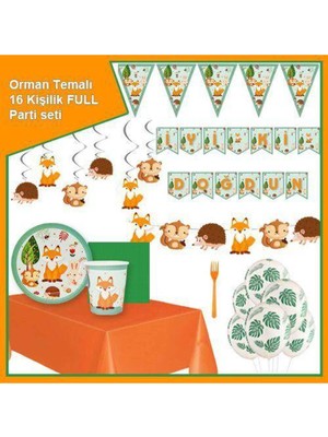 Parti Show Ekonomik Parti Seti Orman Temalı 16 Kişilik
