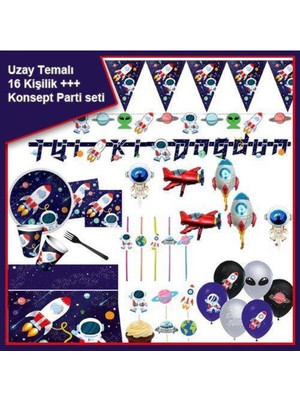 Parti Show Uzay Temalı 16 Kişilik +++ Full Parti Seti