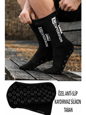 Gazelmanya Kaydırmaz Silikon Tabanlı Futbol Çorabı Kauçuk Havlu Taban Dikişsiz Maç Sporcu Tozluk Halı Saha Maç