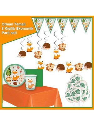 Parti Show Orman Temalı 8 Kişilik Ekonomik Parti Seti