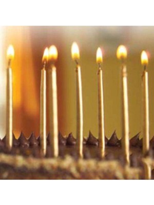 Parti Show Gold Uzun Pasta Mumu 18 cm 6 Lı