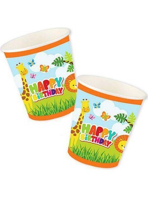 Parti Show Safari Temalı Bardak (8 Adet)