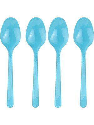 Parti Show Açık Mavi Plastik Kaşık 25'li