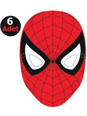 Parti Show Spiderman Kağıt Maske (6 Adet)