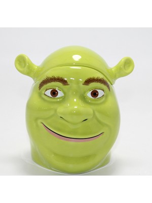 Pileli Store 3D Shrek Tasarımı Porselen Kupa Bardak (Büyük Boy)