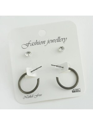 SiHako 4'lü Ezme Halka Küpe (2 Cm)