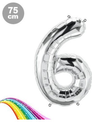 Parti Show 75 cm Gümüş 6 Sayı Folyo Balon