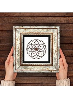 Data Store Yaşam Çiçeği Taş Duvar Tablosu - Çerçeveli Taş Tablo - Dekoratif Duvar Sanatı - Modern Ev ve Ofis Duvar Dekoru T1-177