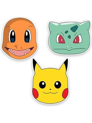 Parti Show Pokemon Kağıt Maske 6 Adet
