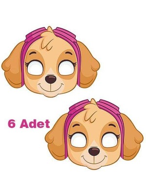 Parti Show Paw Patrol Skye Kağıt Maske 6 Adet