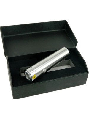 F BK30 Paslanmaz Metal El Feneri - Pilli, Kutulu, Sellektörlü Midastech