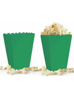 Parti Show Popcorn Mısır Kutusu Yeşil Renk 8 Adet