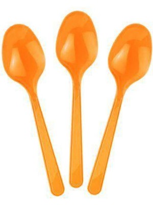 Parti Show Turuncu Plastik Kaşık Lüks (25 Adet)