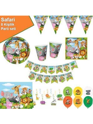Parti Show Safari Parti Seti 8 Kişilik
