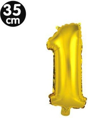 Parti Show 1 Rakam Folyo Balon Gold (35 Cm)