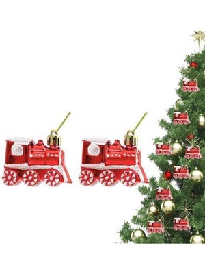 Parti Show Yılbaşı Süsü Kırmızı Tren 2 Adet