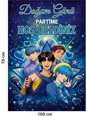 Parti Show Saja Boys Doğum Günü Afişi 70X100 cm