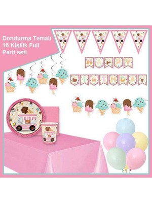 Parti Show Dondurma Temalı 16 Kişilik Parti Seti