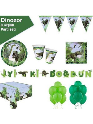 Parti Show Jurassic Dinozor Ekonomik Parti Seti 8 Kişilik