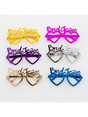 Kalpli Bride Team Gözlük Seti 6 Renk - Kına &amp; Düğün Partileri Için Midastech