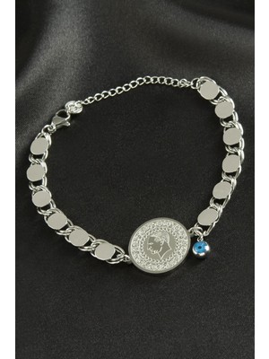 SiHako Para Arpa Zincir Lüks Çelik Bileklik