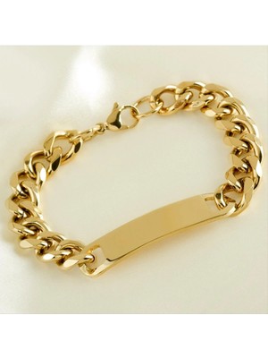 SiHako Isim Yazılabilir Lüks Çelik Bileklik