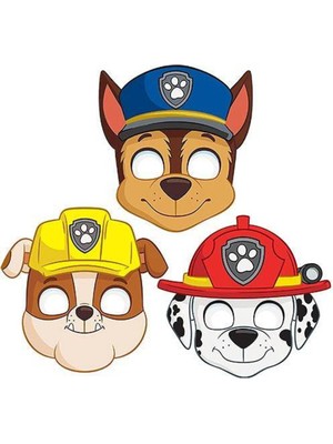 Parti Show Paw Patrol Kağıt Maske 6 Adet