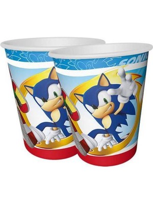 Parti Show Sonic Temalı Bardak 8 Adet