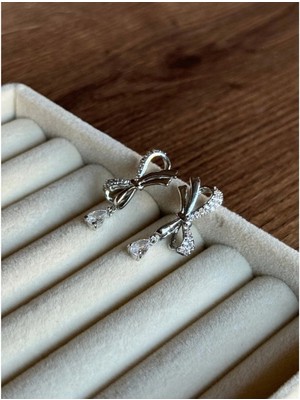 CHERIECHIC Jewels Su Damlası Kurdele Zirkon Taşlı Küpe