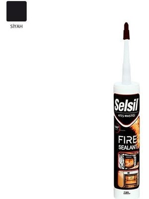 Selsil Ateş Mastiği Siyah 300 ml 1500 Dereceye Dayanıklı