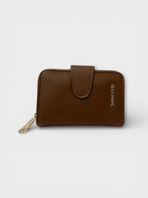 Sanmorris Kadın Suni Deri Fermuarlı ve Çıtçıt Bölmeli Şık Cüzdan