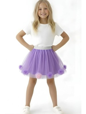 Esila Kids Kız Çocuk Etek Çiçek Desenli 4-14 Yaş