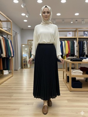 Famelin Beli Lastikli Piliseli 95 cm Etek 8940