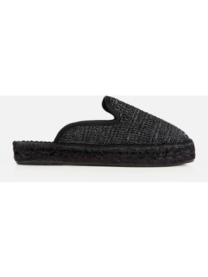 Su14 Arene Siyah Kadın Espadril Terlik